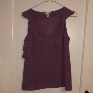 XS 100% silk purple blouse